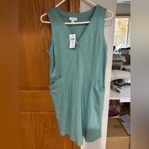 J. Jill Sleeveless Aqua Midi Dress